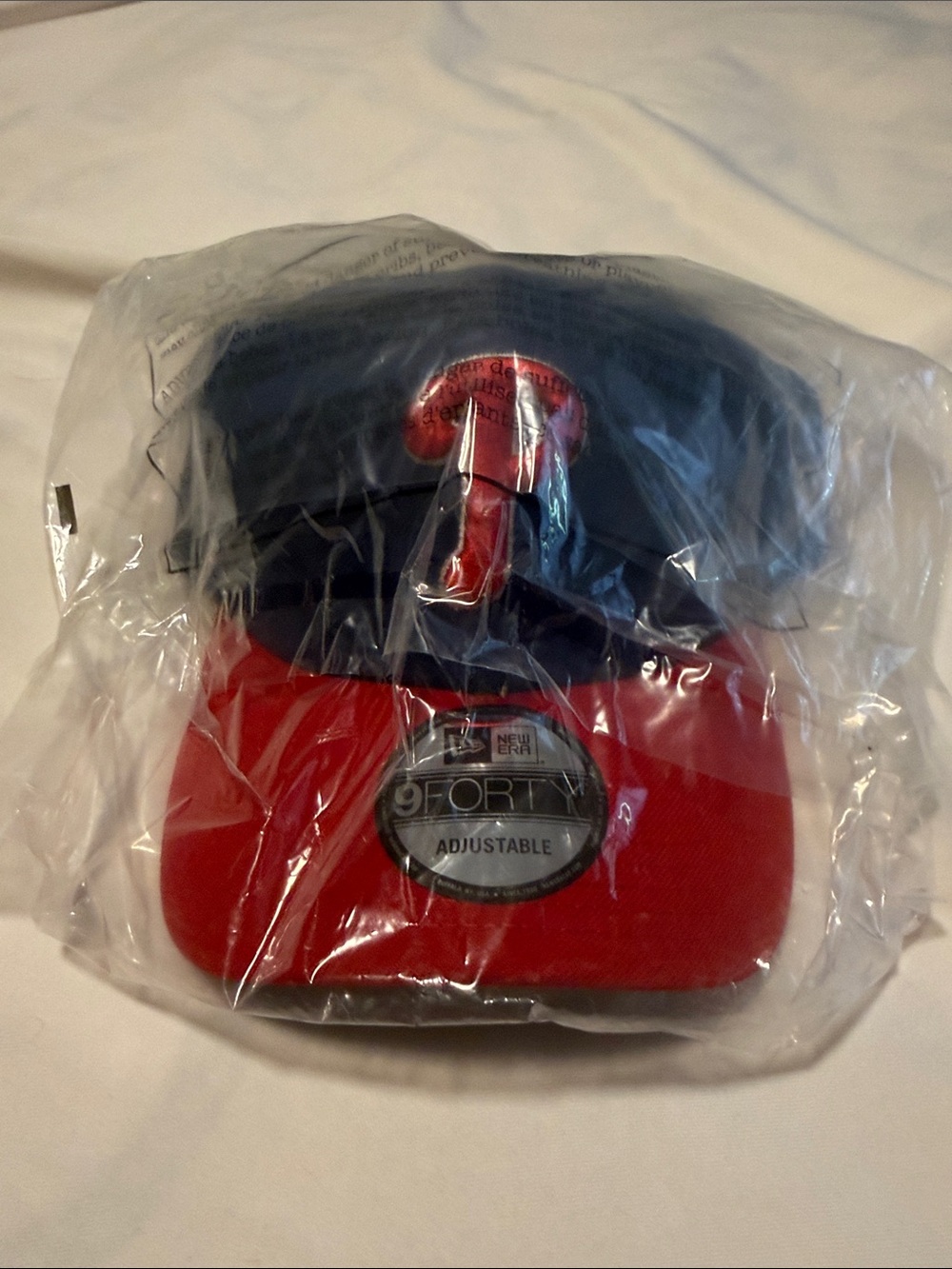 New Era Black and Red 9FORTY Adjustable Baseball Cap